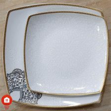 سرویس غذاخوری 30 پارچه ( 6 نفره ) چهار گوش چینی پردیس مدل نارنیا فیروزه 1 Untitled 539