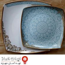 سرویس غذاخوری 105 پارچه ( 12 نفره ) چهار گوش چینی پردیس مدل دنیا فیروزه 2 Untitled 564