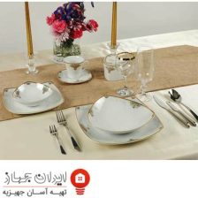 سرویس غذاخوری 105 پارچه ( 12 نفره ) چهار گوش چینی پردیس مدل برلیان 2 Untitled 611