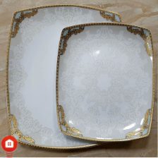 سرویس غذاخوری 105 پارچه ( 12 نفره ) چهار گوش چینی پردیس مدل ماهین فیروزه 2 Untitled 617