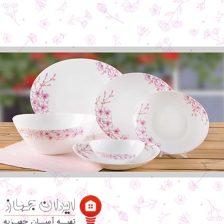 سرویس آرکوپال 28 پارچه بیضی مدل گل صورتی ریز پارس اپال 2 Untitled 757
