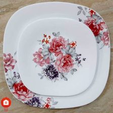 سرویس غذاخوری 26 پارچه چهار گوش آنیسون آرکوپال گل آرایی مهسان قرمز