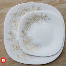 سرویس غذاخوری 26 پارچه چهار گوش کوئین آرکوپال گل آرایی هلینا طلا (Helina)