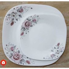 سرویس غذاخوری 26 پارچه چهار گوش آرکوپال مقصود گل آرایی گلوریا صورتی