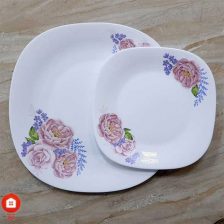 سرویس غذاخوری 26 پارچه چهار گوش آرکوپال مقصود گل آرایی ایتالوکس صورتی