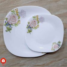 سرویس غذاخوری 26 پارچه چهار گوش آرکوپال مقصود گل آرایی مرکوری