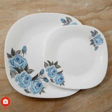 سرویس غذاخوری 26 پارچه چهار گوش آرکوپال مقصود گل آرایی پامیلا فیروزه