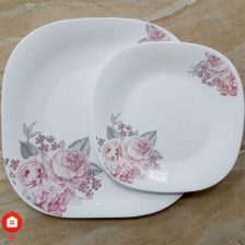 سرویس غذاخوری 26 پارچه چهار گوش آرکوپال مقصود گل آرایی آنوهه صورتی