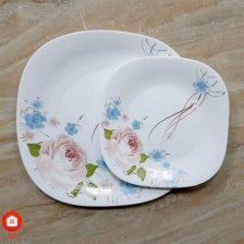 سرویس غذاخوری 26 پارچه چهار گوش آرکوپال مقصود گل آرایی پیکو صورتی