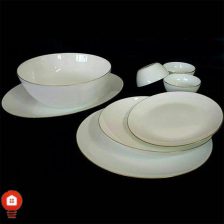 سرویس غذاخوری 26 پارچه گرد فرانسوا آرکوپال گل آرایی لب طلا