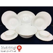 سرویس غذاخوری 26 پارچه گرد آرکوپال مقصود گل آرایی لب طلا پیچ (Tala)