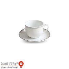 سرویس چایخوری ۱۲ پارچه چینی زرین ایران سری ایتالیا اف مدل ریوا پلاتین ( Riva Pelatin ) درجه یک