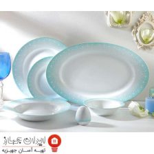 سرویس غذاخوری 28 پارچه چینی زرین ایران سری ایتالیا اف مدل ساکورا آبی ( Sakora Blue ) 2 Untitled 973