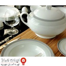 سرویس غذاخوری 28 پارچه چینی زرین ایران سری ایتالیا اف مدل سیلورلاینر ( Silver layner ) 2 Untitled 975