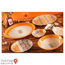 ظروف شیشه ای 25 پارچه دایره ای طرح رادین آرکوفام