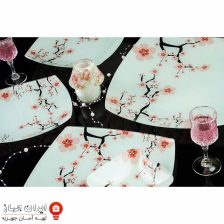 ظروف شیشه ای 25 پارچه کویین طرح نیایش کد 770