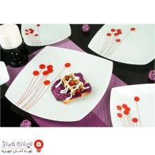 ظروف شیشه ای 25 پارچه طرح رمانتیک کویین کد 786