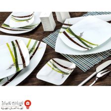 ظروف شیشه ای 25 پارچه طرح بامبو کویین کد 743