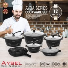 سرویس 12 پارچه قابلمه آیسل طرح آیدا