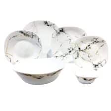 سرویس غذاخوری 26 پارچه آرکوپال مدل مربع طرح ونیز سنگ مشکی 1 arcopal stone black1