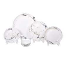 سرویس غذا خوری 26 پارچه مدل ماربل سنگی گلدن اوپال Golden opal