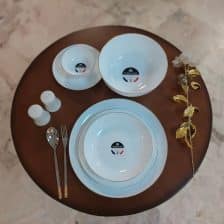 سرویس غذاخوری 26 پارچه گلدن اوپال قالب دیوالی مدل لب طلا