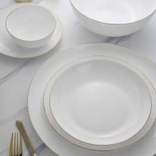 سرویس غذاخوری 26 پارچه گلدن اوپال قالب دیوالی مدل لب طلا