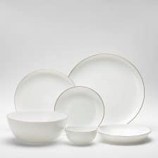 سرویس غذاخوری 26 پارچه گلدن اوپال قالب دیوالی مدل لب طلا