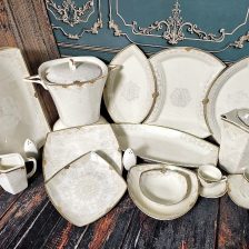 سرویس غذاخوری 96 پارچه 12 نفره ایزابل نیوبن مدل جیران 2 چینی پردیس ایزابل ایفل 96 طرح جیران 4