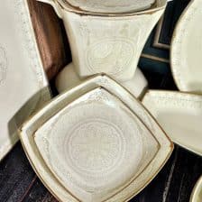 سرویس غذاخوری 96 پارچه 12 نفره ایزابل نیوبن مدل پرنسا رزگلد 3 چینی پردیس ایزابل ایفل 96 طرح رنسا رزگلد 4