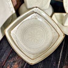 سرویس غذاخوری 96 پارچه 12 نفره ایزابل نیوبن مدل پرنسا رزگلد 2 چینی پردیس ایزابل ایفل 96 طرح پرنسا رزگلد 1