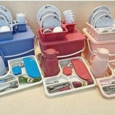 سرویس مسافرتی 70 پارچه 6 نفره پونا پلاست ا Travel service 70 pieces Poona Plast 9 پک مسافرتی 70 پارچه