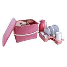 سرویس مسافرتی 70 پارچه 6 نفره پونا پلاست ا Travel service 70 pieces Poona Plast 12 پک مسافرتی 70 پارچه