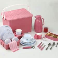 سرویس مسافرتی 70 پارچه 6 نفره پونا پلاست ا Travel service 70 pieces Poona Plast 19 پک مسافرتی 70 پارچه