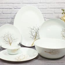 سرویس 26 پارچه مقصود | طرح درخت طلا لب ساده