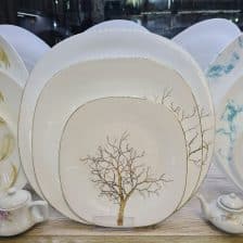 سرویس 26 پارچه مقصود | طرح درخت طلا لب طلا