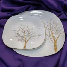 سرویس غذاخوری آرکوپال مقصود 26 پارچه مربع مدل درخت طلا لبه طلایی 9 سرویس 26 پارچه مقصود | طرح درخت طلا لب طلا