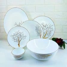 سرویس 26 پارچه مقصود | طرح درخت طلا لب طلا