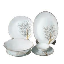 سرویس 26 پارچه مقصود | طرح درخت طلا لب طلا