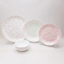 سرویس 26 پارچه مقصود | طرح گلریز صورتی