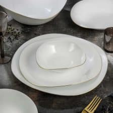 سرویس غذاخوری 26 پارچه گلدن اوپال قالب ولاره Volare مدل لب طلا