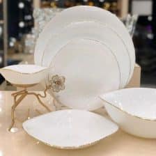 سرویس غذاخوری 26 پارچه گلدن اوپال قالب ولاره Volare مدل لب طلا