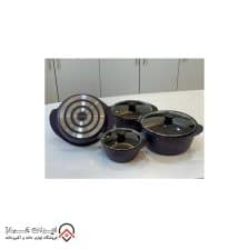 iranjahaz 8 piece granite pot set phylon butterfly model 2