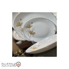 iranjahaz Arcopal 26 piece dining set Golden chalice Golden lip 2