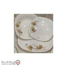 iranjahaz Arcopal 26 piece dining set Golden chalice Golden lip 3