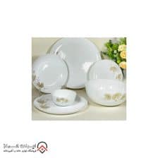 iranjahaz Arcopal 26 piece dining set Golden chalice Golden lip 4