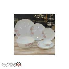 سرویس غذاخوری آرکوپال گرد مقصود مدل ژالین صورتی