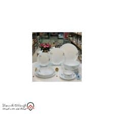 سرویس غذاخوری آرکوپال گلدن اوپال مدل گلبرگ طلا فیروزه ای