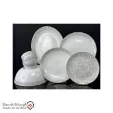 iranjahaz Arcopal Maghsoud Dining set Negin Grey model 3