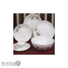 iranjahaz Arcopal dining set round gray Gold Rimmed chanel 3